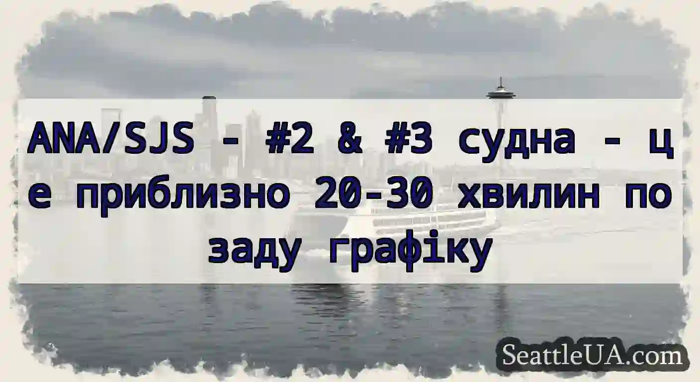 ANA/SJS - #2 & #3 судна - це приблизно 20-30