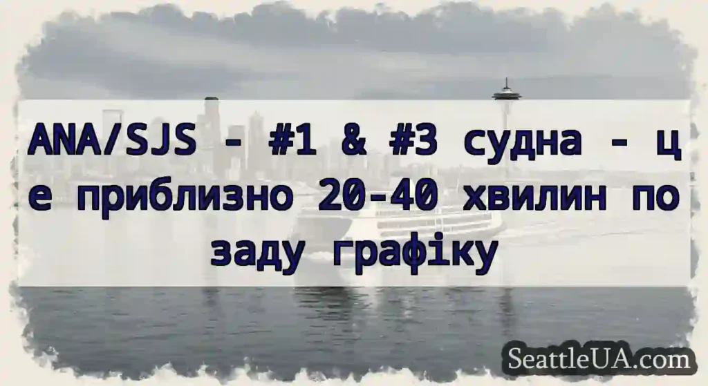 ANA/SJS - #1 & #3 судна - це приблизно 20-40