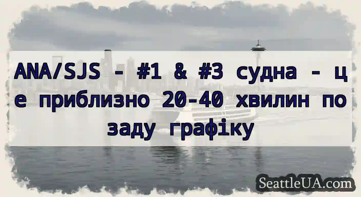 ANA/SJS - #1 & #3 судна - це приблизно 20-40