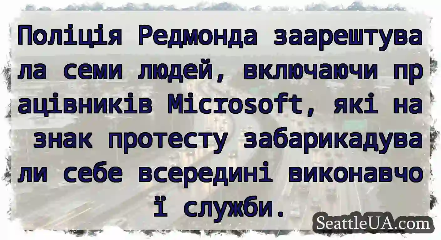 Поліція Редмонда заарештувала семи людей,