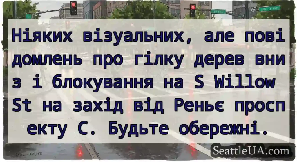 Ніяких візуальних, але повідомлень про гілку