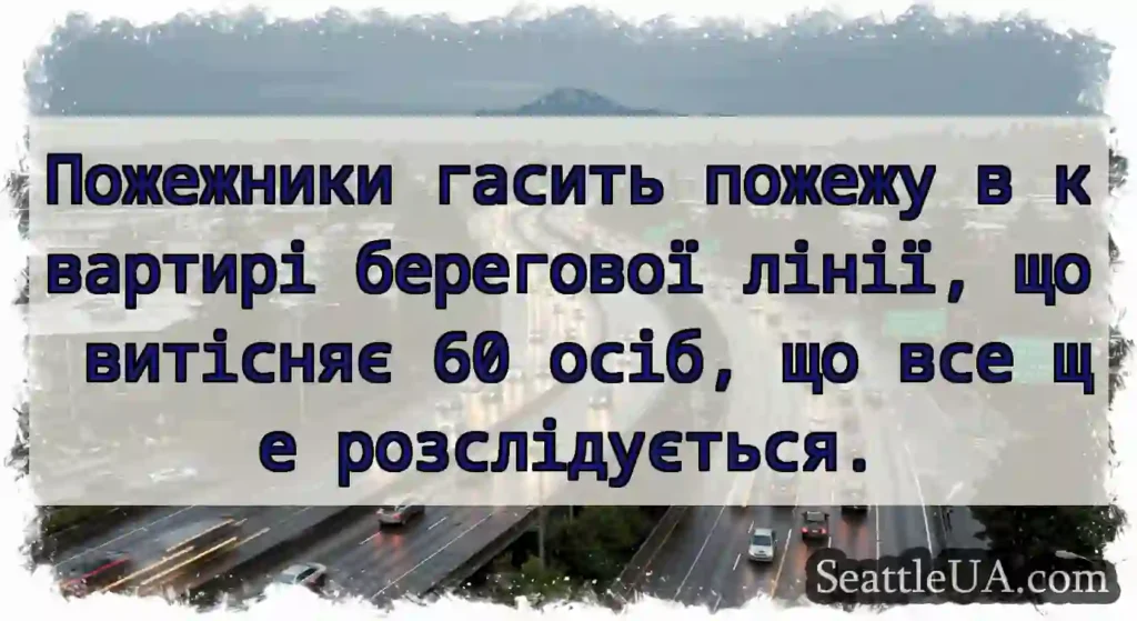 Пожежники гасить пожежу в квартирі берегової
