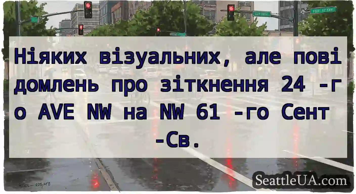 Ніяких візуальних, але повідомлень про зіткнення
