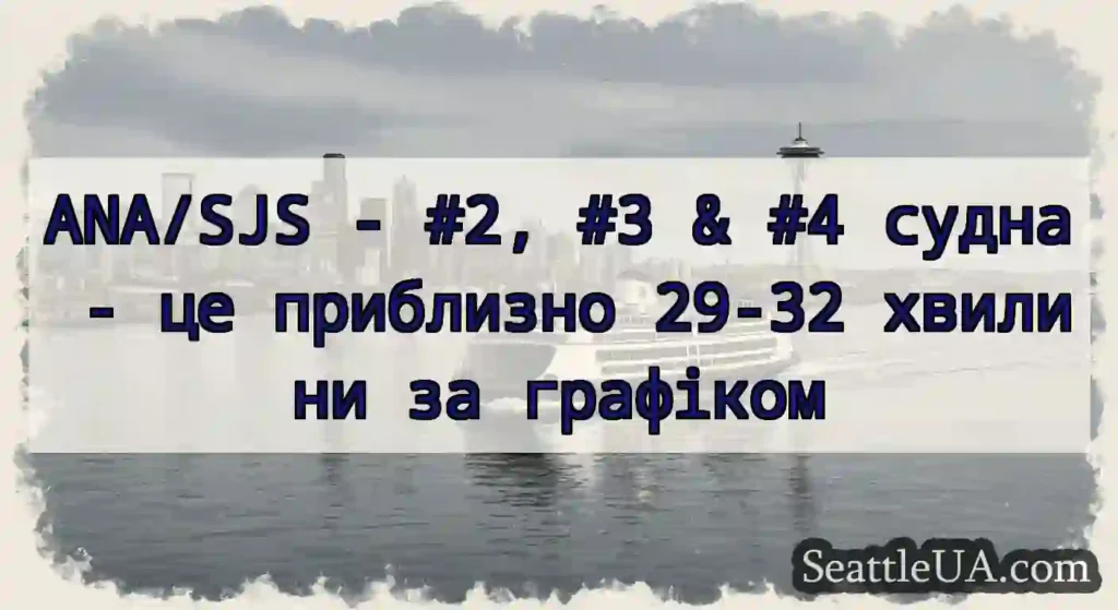 ANA/SJS - #2, #3 & #4 судна - це приблизно 29-32