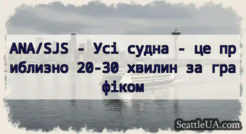 ANA/SJS - Усі судна - це приблизно 20-30 хвилин