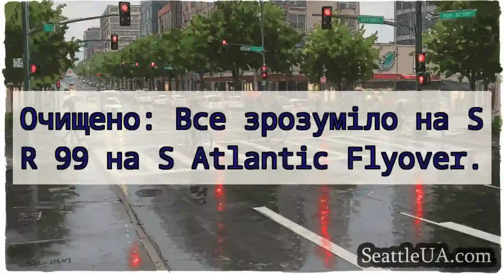 Очищено: Все зрозуміло на SR 99 на S Atlantic