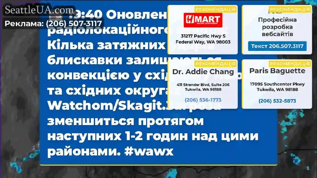 19:40 Оновлення радіолокаційного вечора: Кілька
