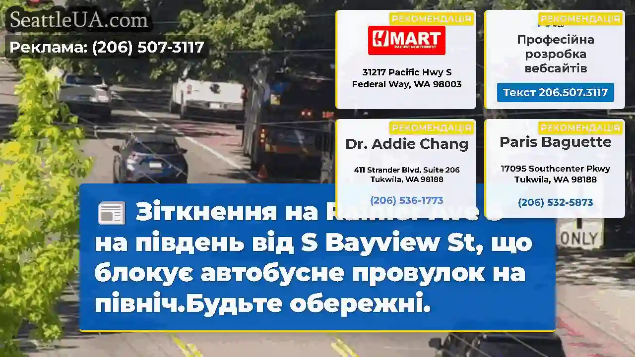 Зіткнення на Rainier Ave S на південь від S