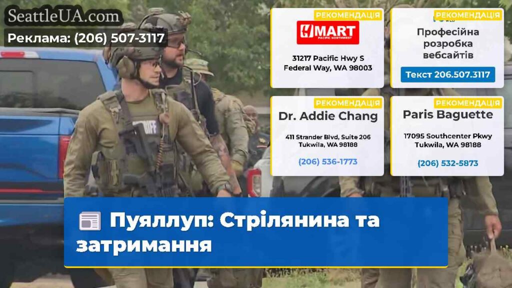 Пуяллуп: Стрілянина та затримання