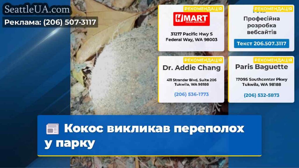 Кокос викликав переполох у парку