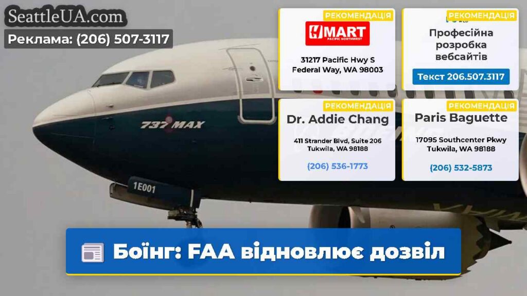 Боїнг: FAA відновлює дозвіл