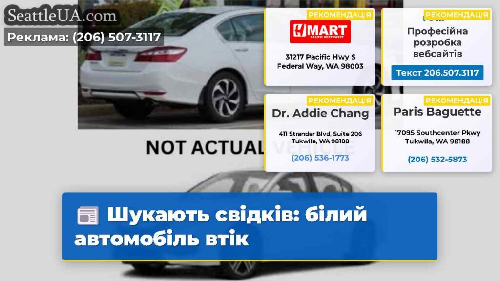 Шукають свідків: білий автомобіль втік