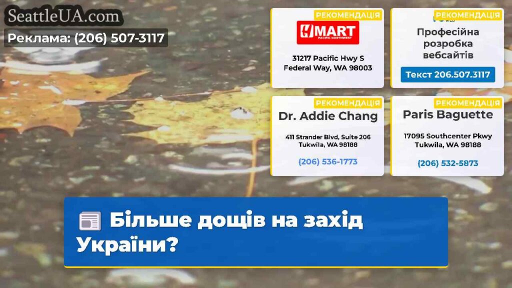 Більше дощів на захід України?