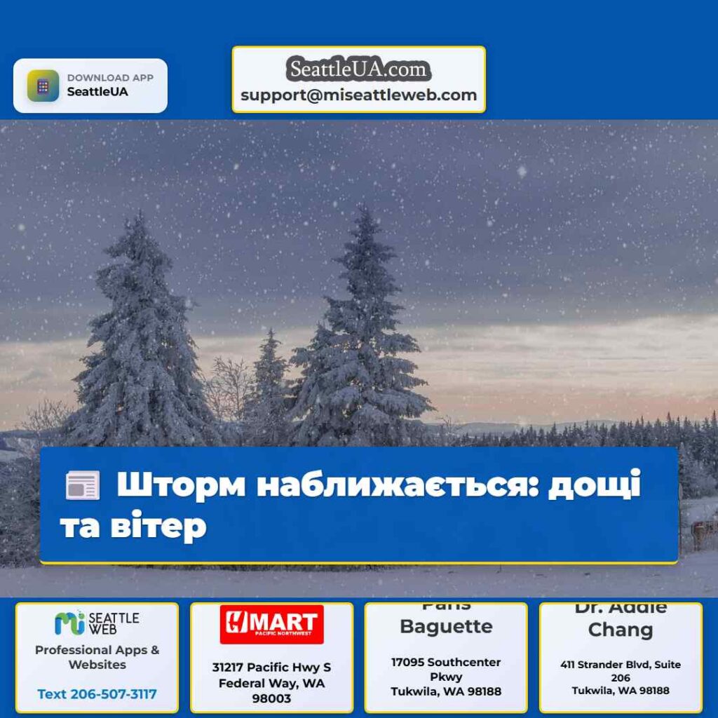 Шторм наближається: дощі та вітер