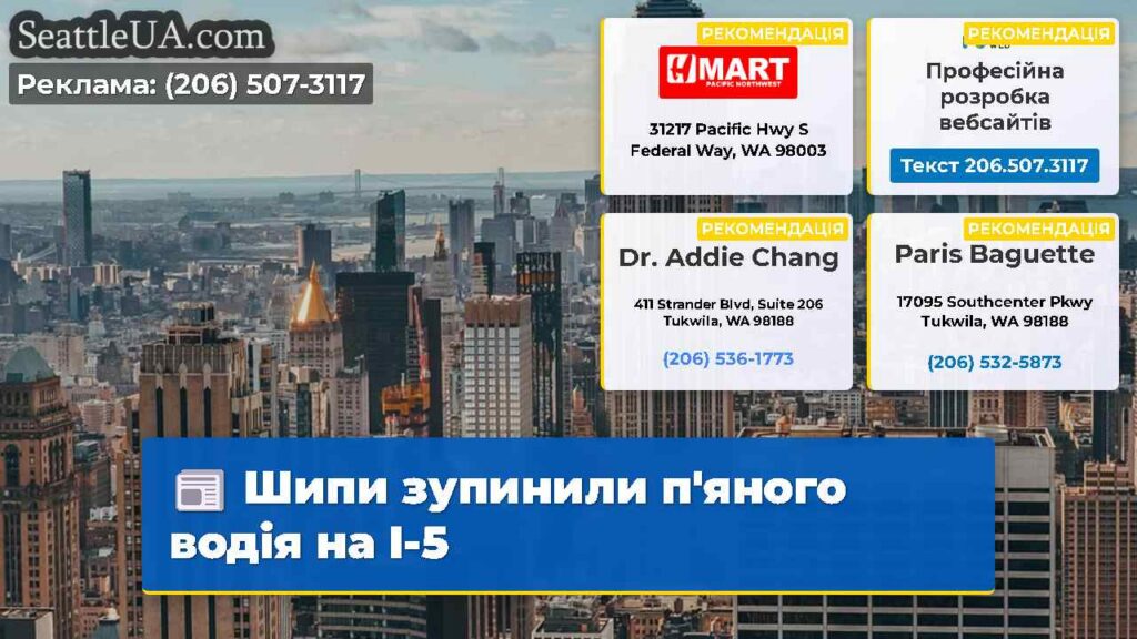 Шипи зупинили п'яного водія на I-5