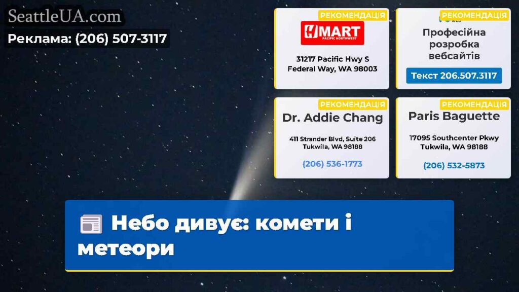 Небо дивує: комети і метеори