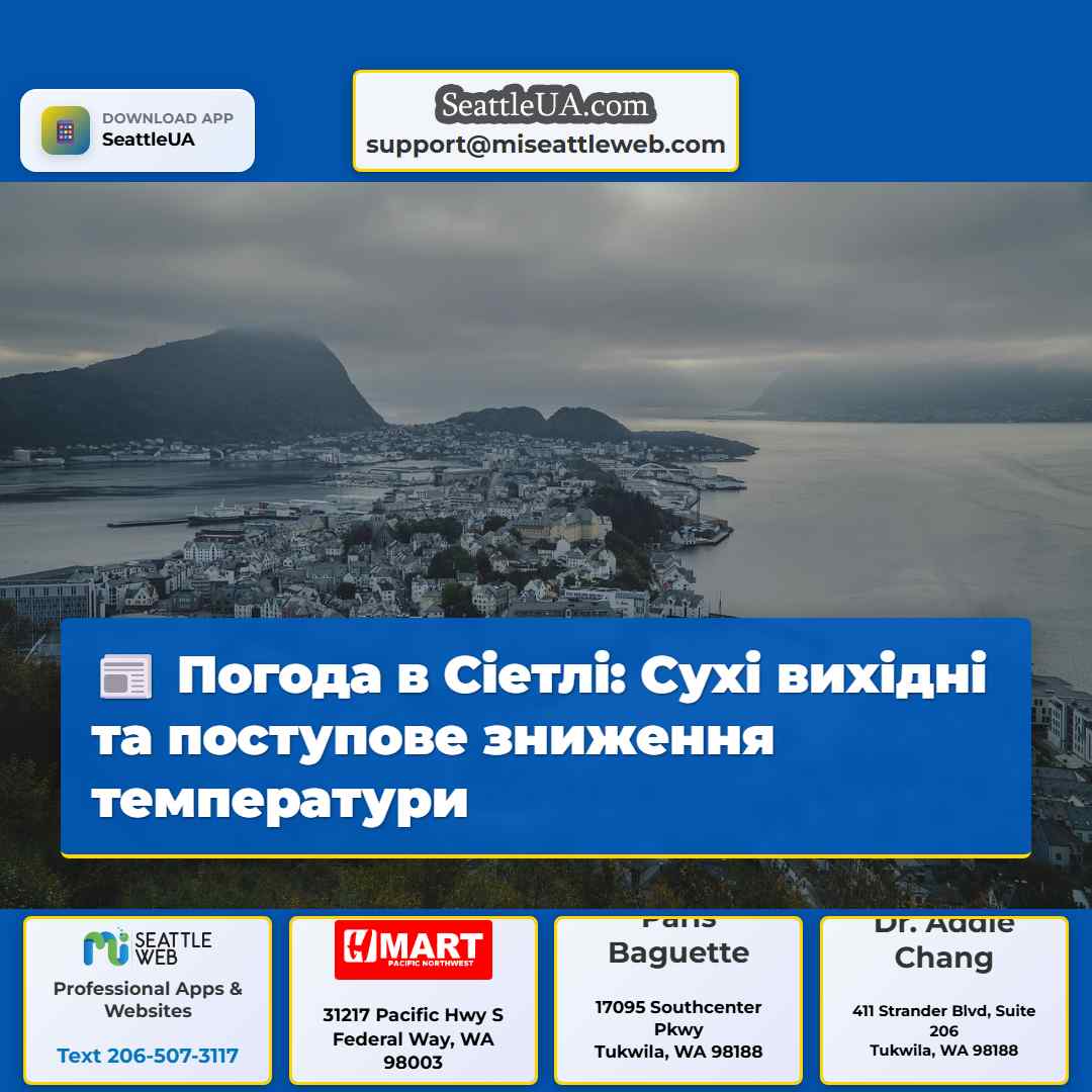 Погода в Сіетлі: Сухі вихідні та поступове