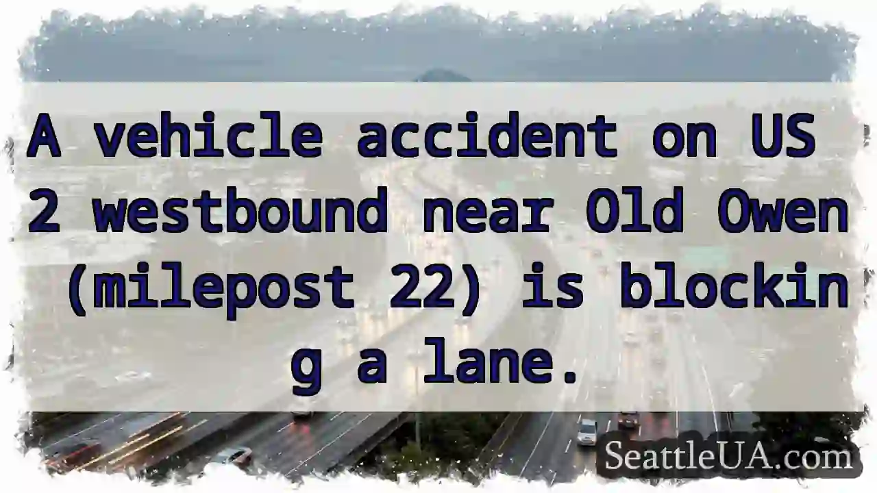 Accident blocks lane on US 2 West