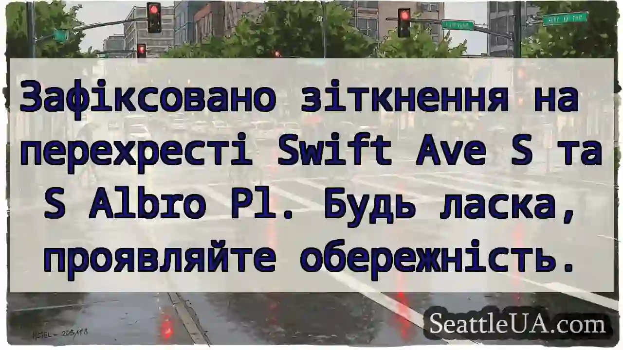 Зіткнення! Swift Ave & Albro Pl. Обережно!