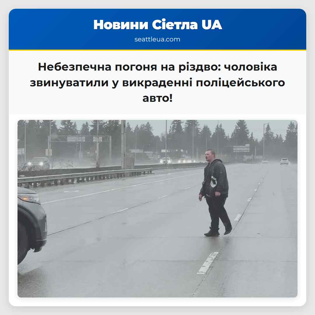 Небезпечна погоня на різдво: чоловіка звинуватили