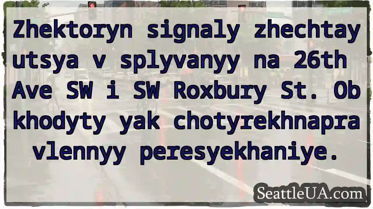Splyvanyy! 26th Ave SW i Roxbury St.