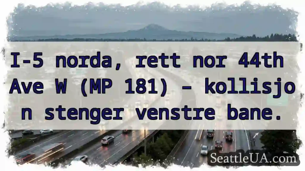 Kollisjon! Venstre bane stengt.