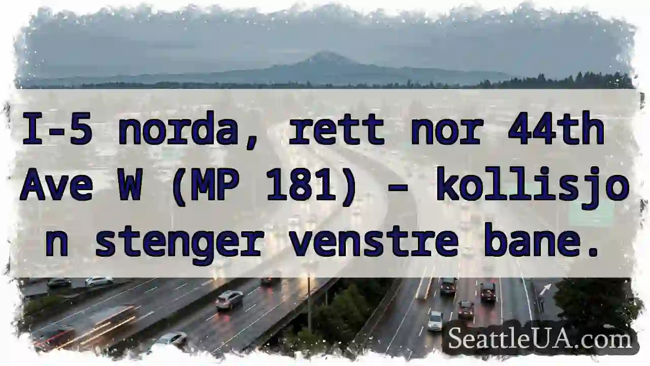 Kollisjon! Venstre bane stengt.