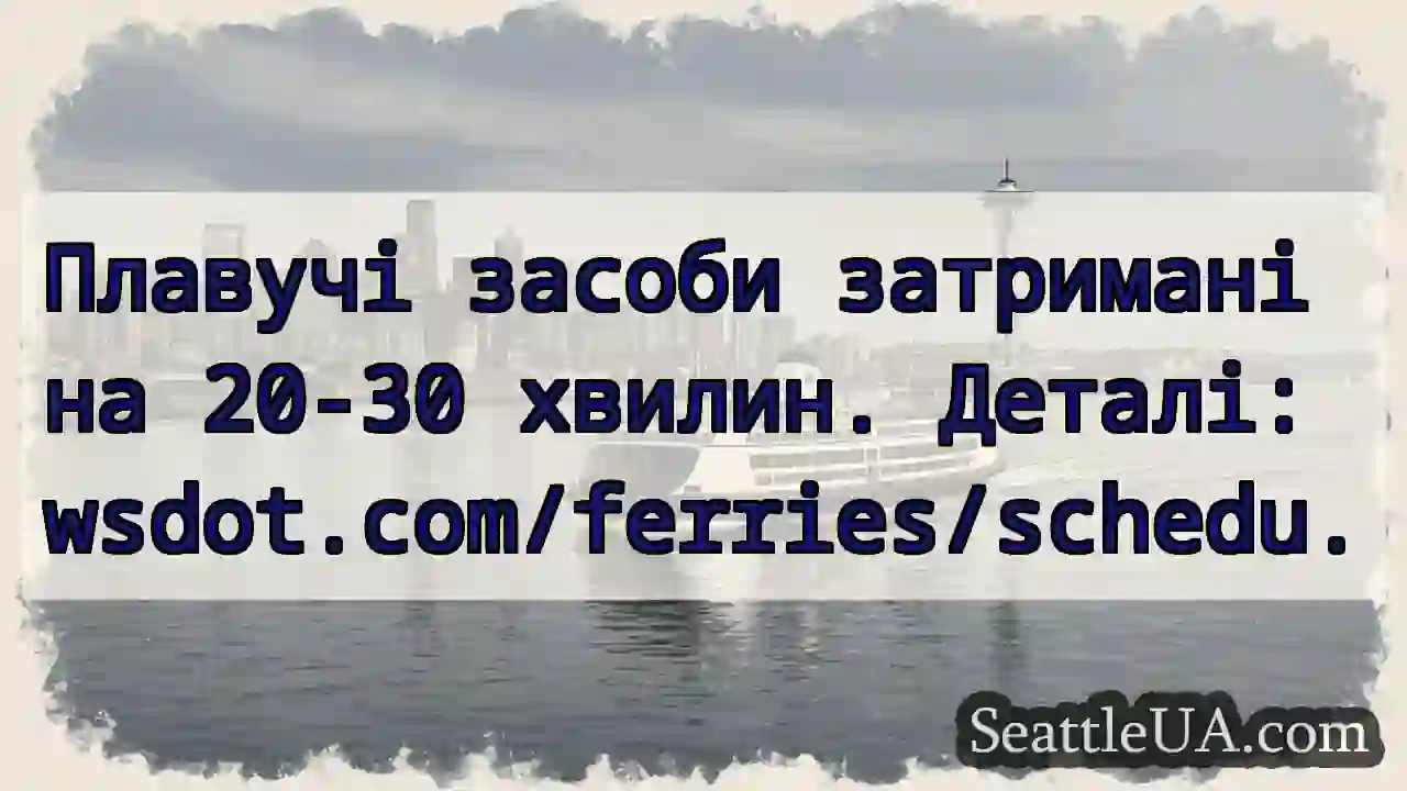 Затримки поромів! Перевірте розклад.