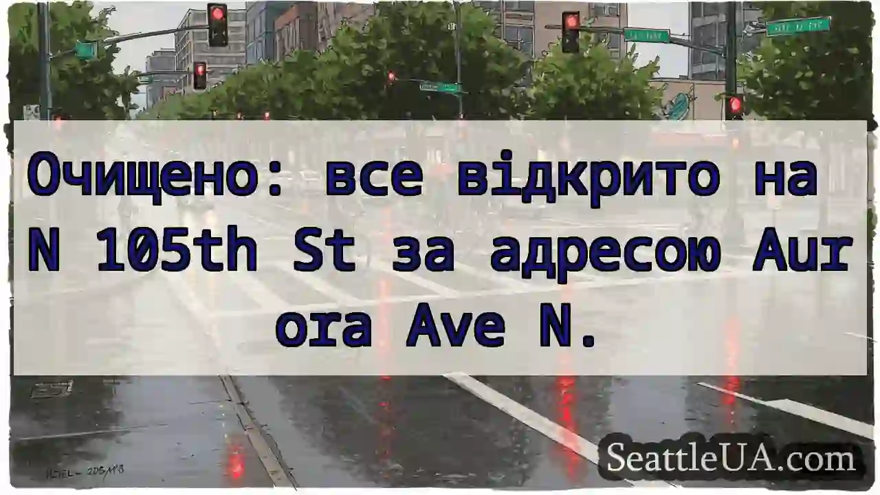 Очищено: все відкрито на N 105th St за адресою