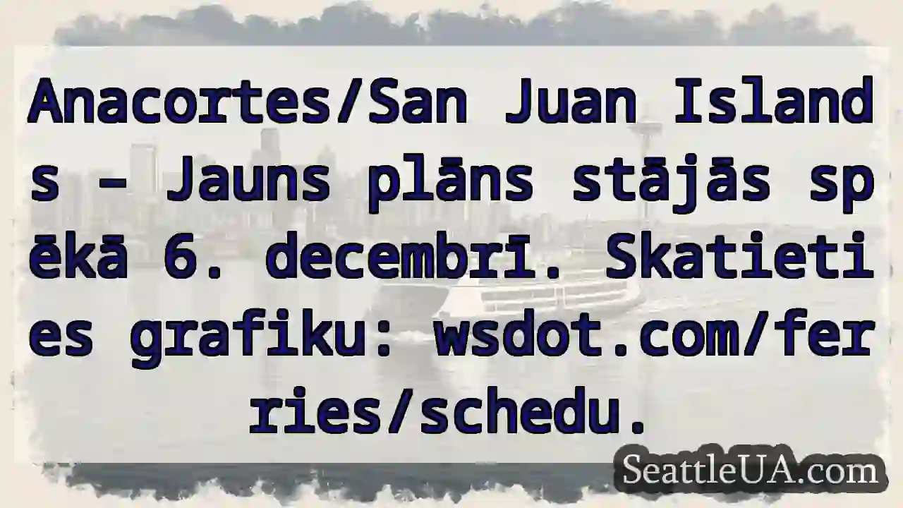 Jauns grafiks! 6. decembrī. Skatieties!