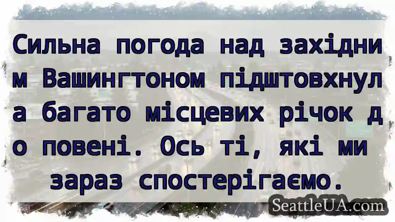 Сильна погода над західним Вашингтоном