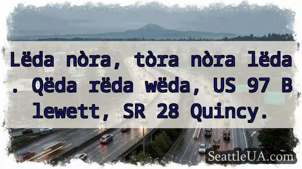 Lëda nòra. US 97 &amp; SR 28.