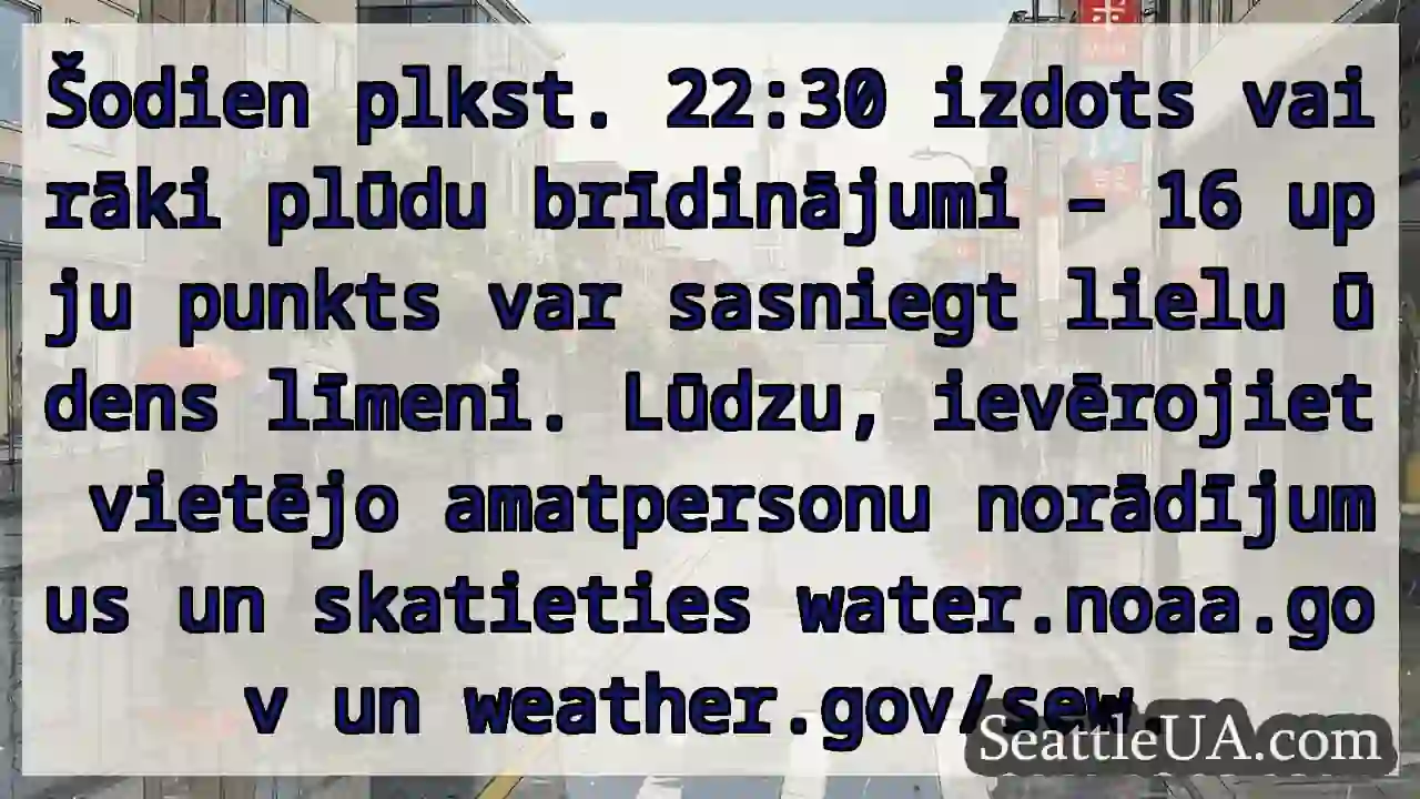 Ūdens līmenis paaugstinās! 16 upju brīdinājums!