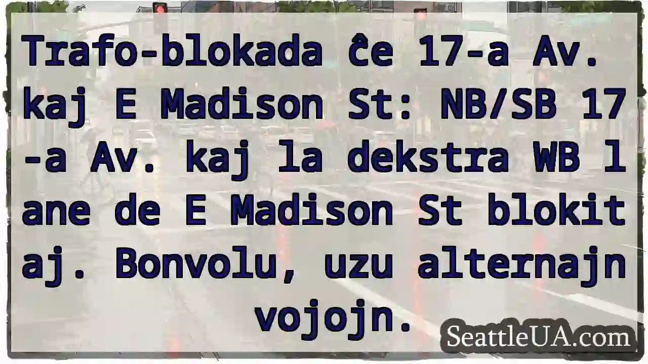 Trafo-blokada! 17-a Av. & E Madison St.