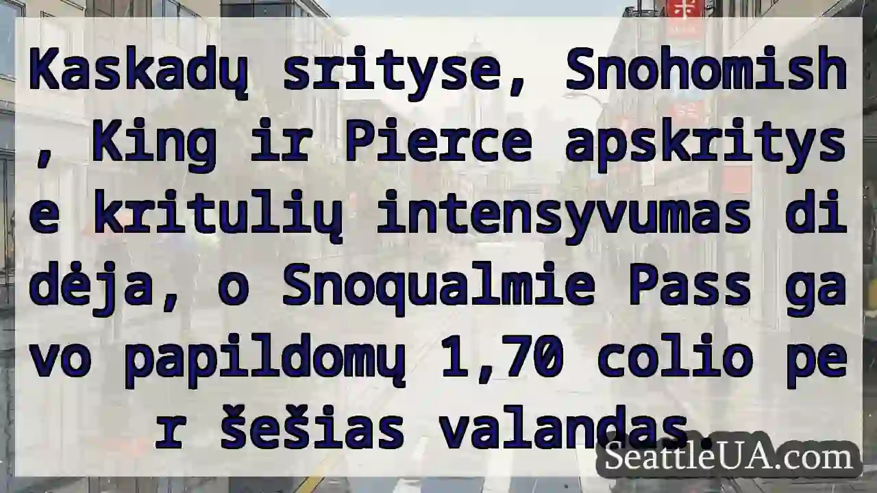 Liūtis! Snohomish, King, Pierce – stipri!