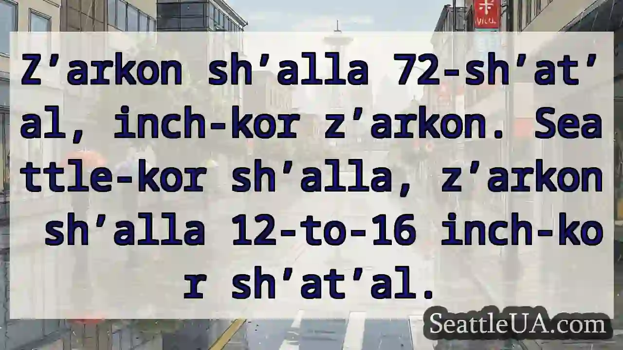 Z’arkon! 12-16 inch-kor sh’at’al.