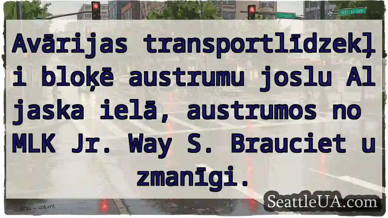 Avārijas! Aljaska ielā satiksmes bloķēšana.