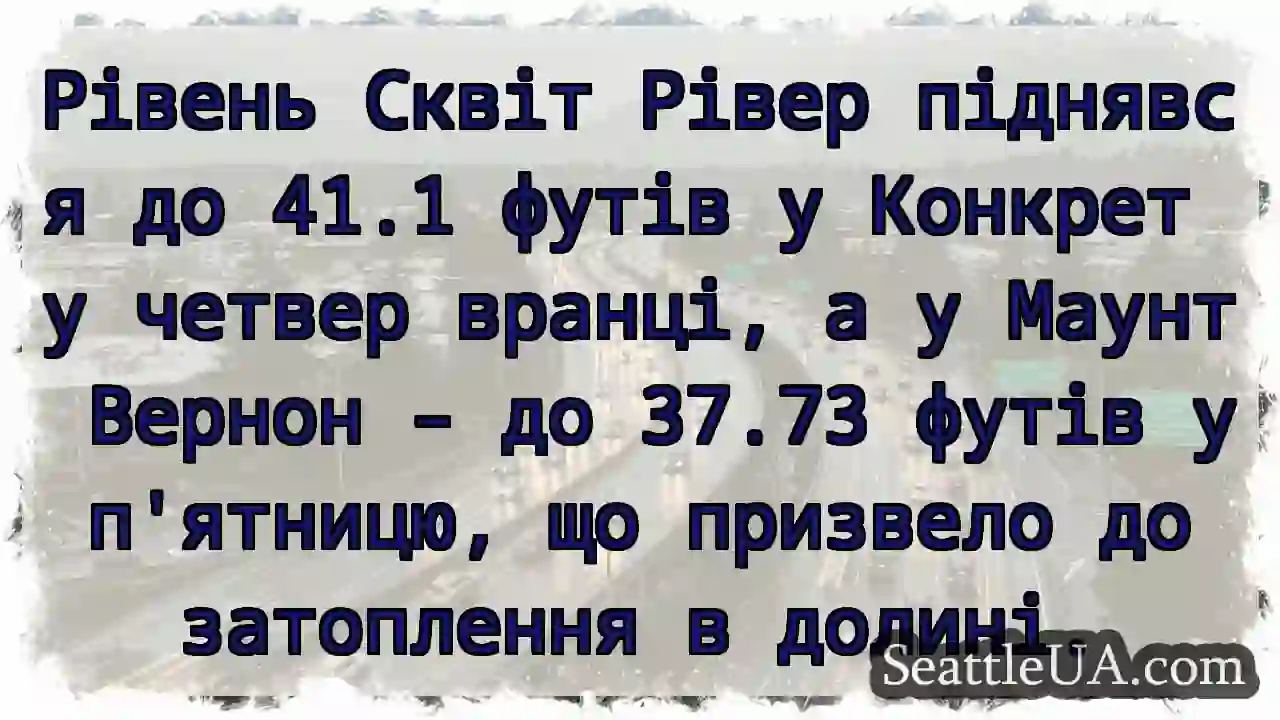 Рівень Сквіт Рівер: затоплення в долині!