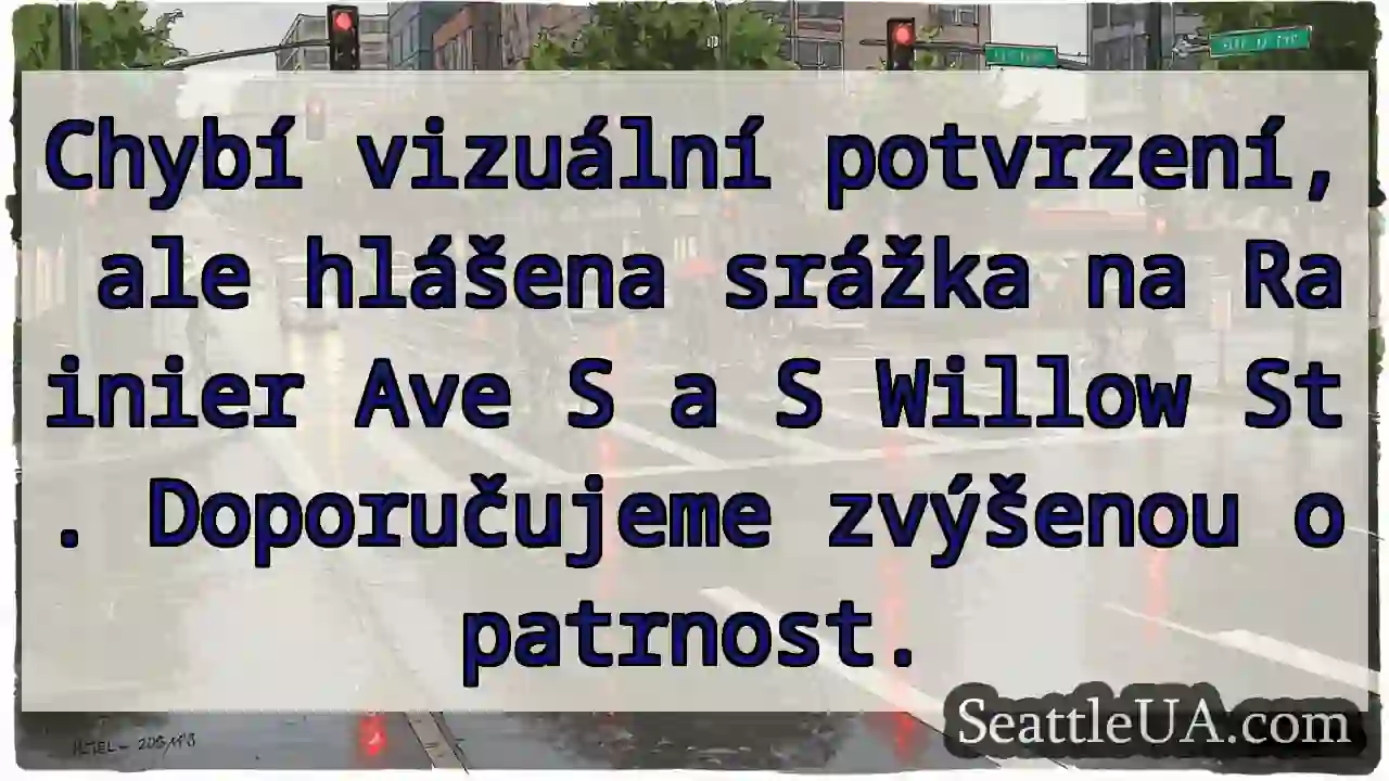 Srážka Rainier Ave S & S Willow St. Opatrně!