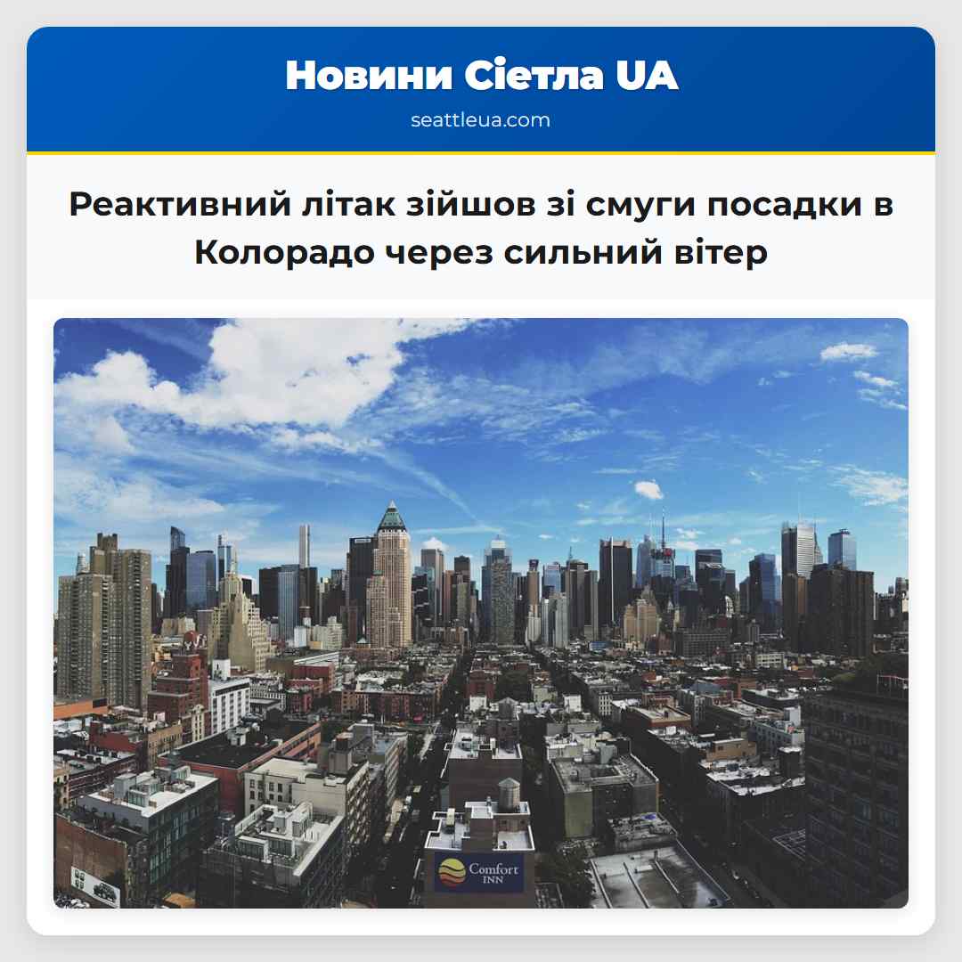 Реактивний літак зійшов зі смуги посадки в