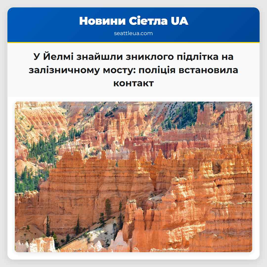 У Йелмі знайшли зниклого підлітка на залізничному