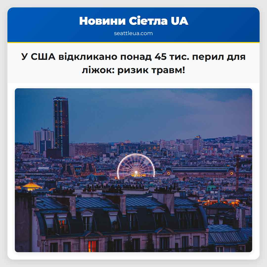 У США відкликано понад 45 тис. перил для ліжок: