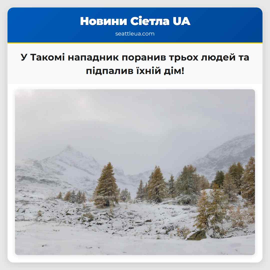 У Такомі нападник поранив трьох людей та підпалив