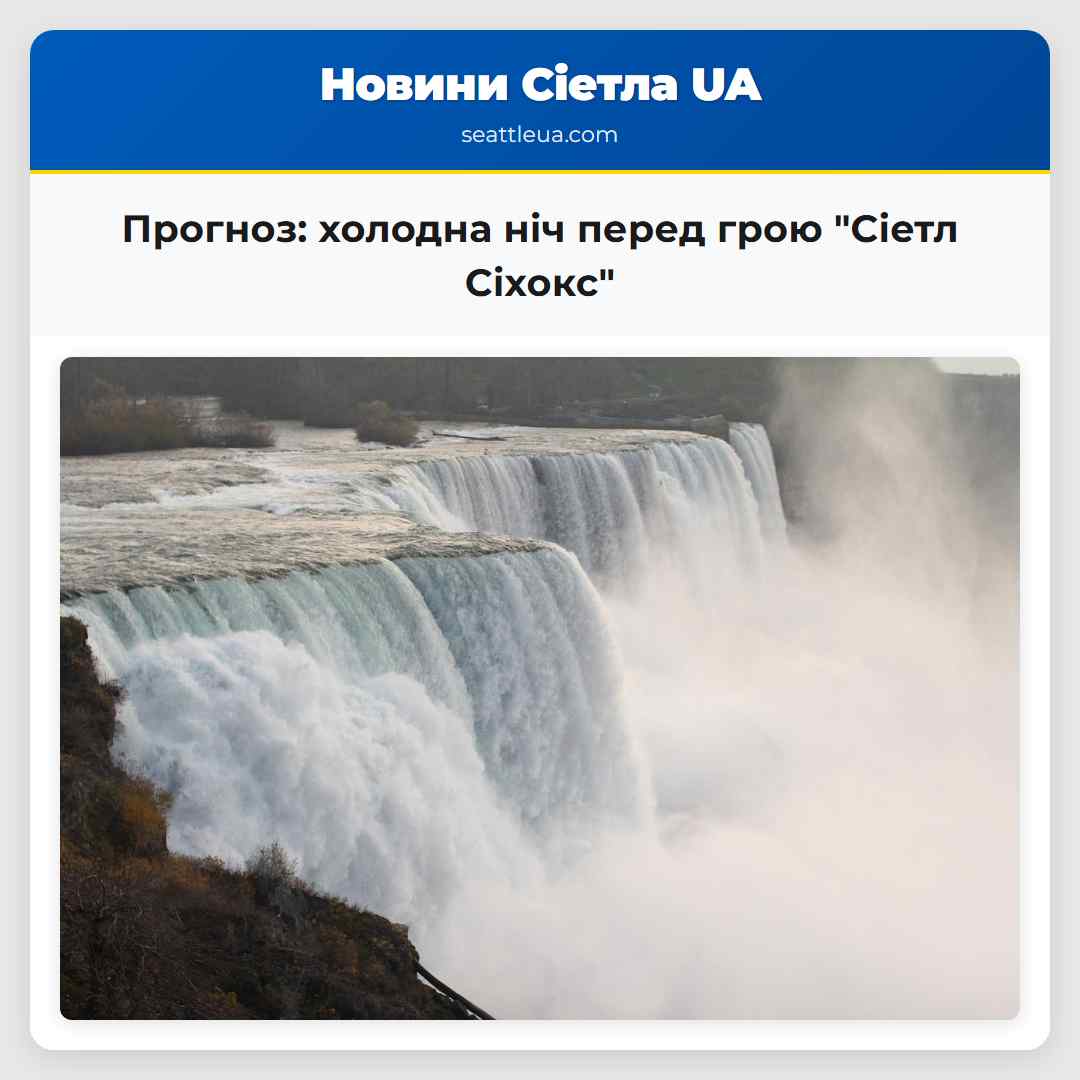 Прогноз: холодна ніч перед грою "Сіетл Сіхокс"
