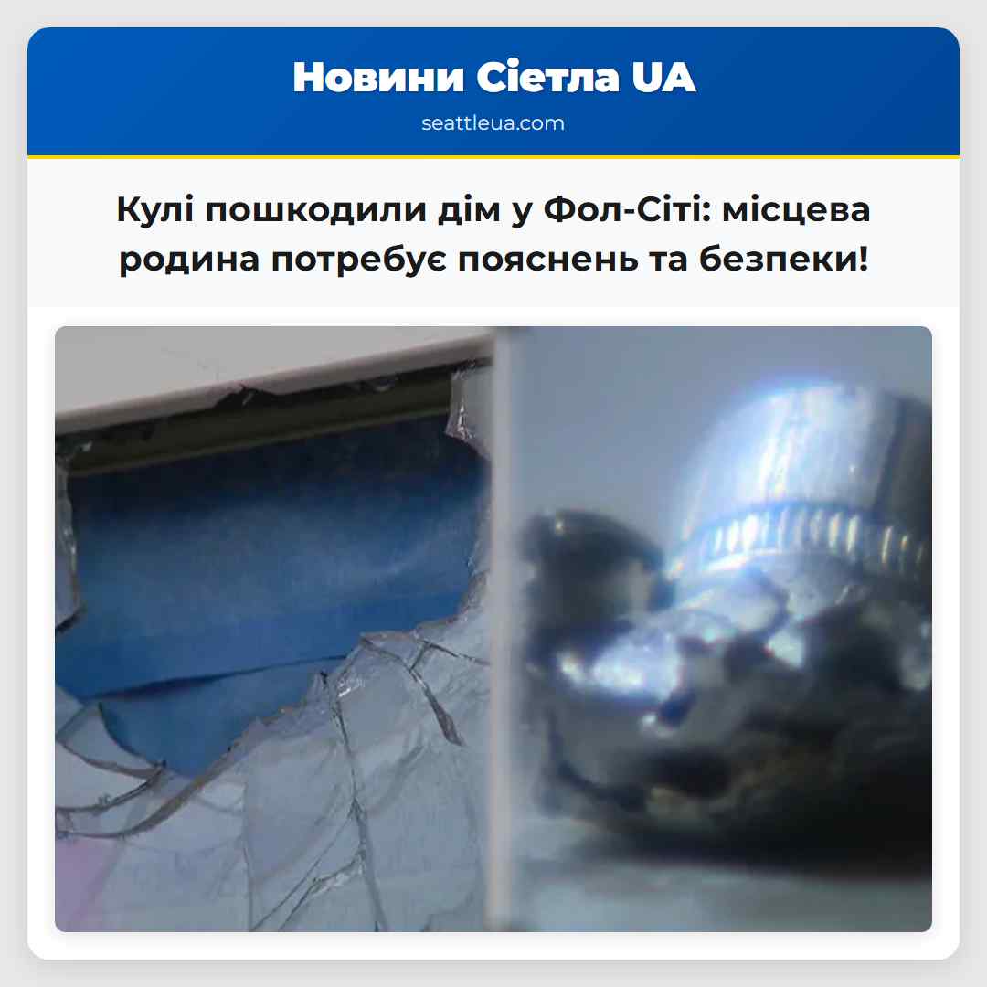 Кулі пошкодили дім у Фол-Сіті: місцева родина