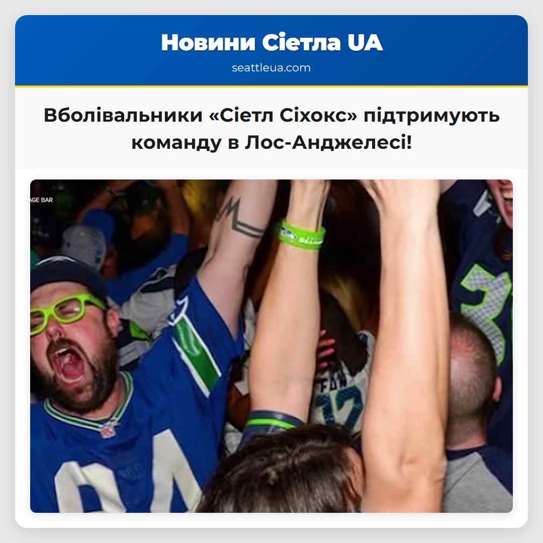 Вболівальники «Сіетл Сіхокс» підтримують команду