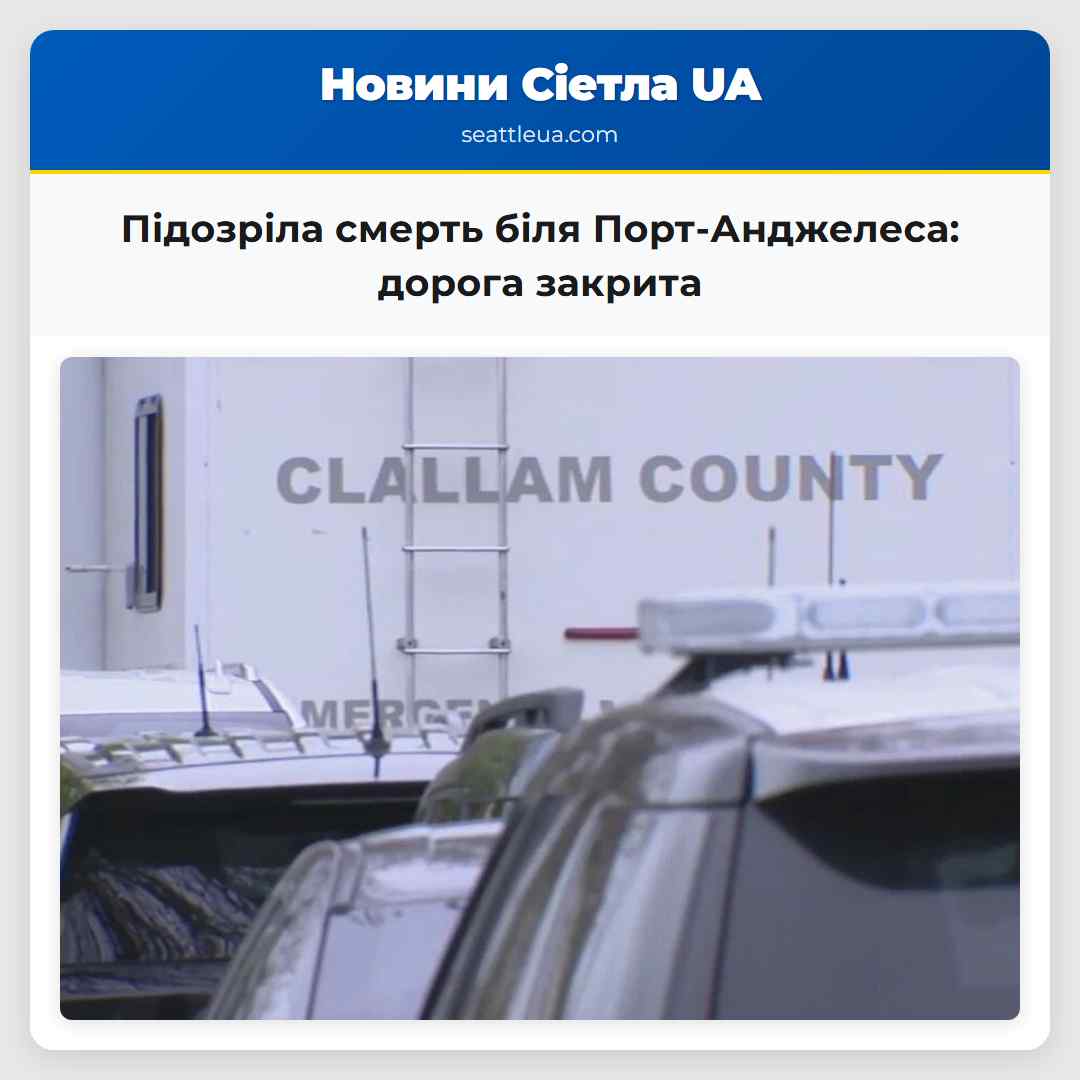 Підозріла смерть біля Порт-Анджелеса: дорога