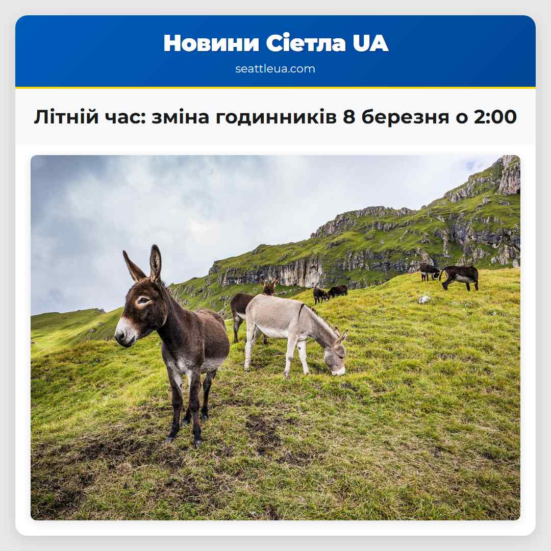 Літній час: зміна годинників 8 березня о 2:00