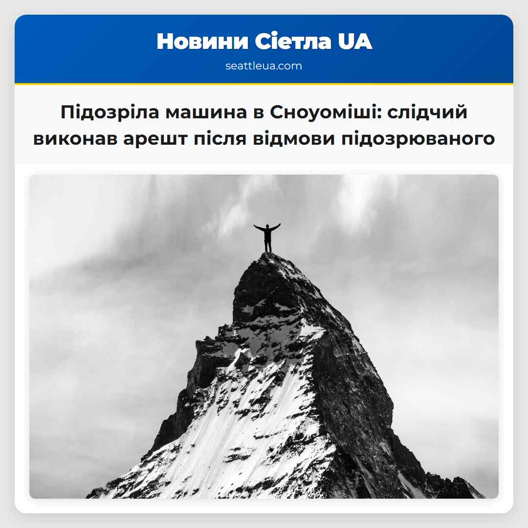 Підозріла машина в Сноуоміші: слідчий виконав