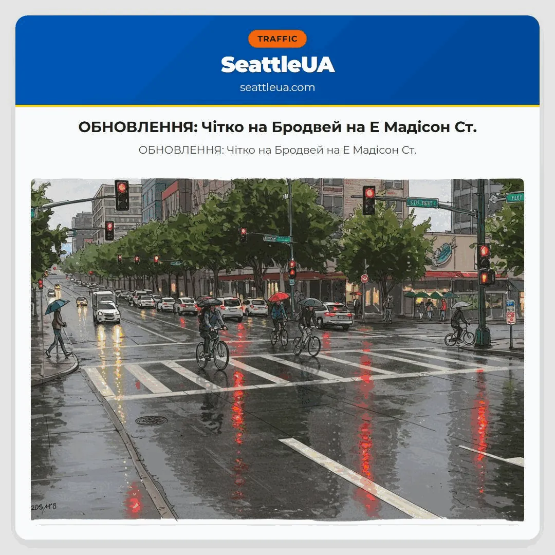 ОБНОВЛЕННЯ: Чітко на Бродвей на Е Мадісон Ст.